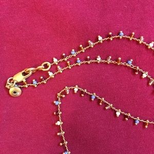 EUC long golden beaded necklace